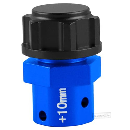 RC 10MM Extended Wheel Hub Drive w/Anti-dust Cap Nuts Upgrades Part for 1/7 BigRock Fireteam Limitless 6S,1/8 Kraton Outcast Notorious Talion 6S,Alloy Aluminium Wheel Hub,Navy Blue w/Black - color: Navy Blue&black