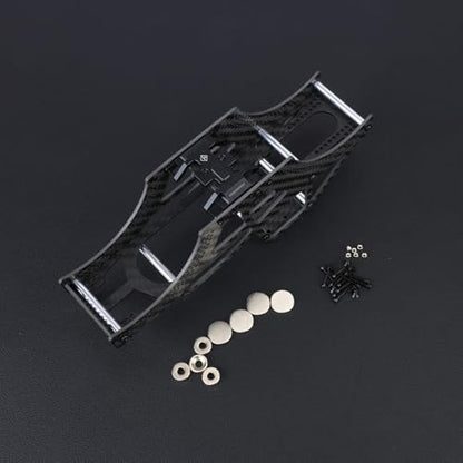 SCX24 Monster Truck Chassis Carbon Fiber Frame SCX24 LCG Chassis for Axial SCX24 Upgrade Parts 1/24 RC Crawler