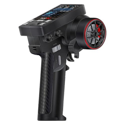 HotRC CT-10B 10 Channel Radio Transmitter and F-10A 2.4GHz 10CH PWM Receiver Screen Remote Control 2.4G 10 CH Rc Controller for Climbing Drift Vehicle RC Car Boat Tank