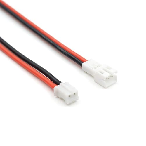 15Pairs JST-PH 2.0 2 Pin Male and Female Connector Plug with Soft Silicone Wire Cable 10cm - size: JST-PH 2.0 2Pin