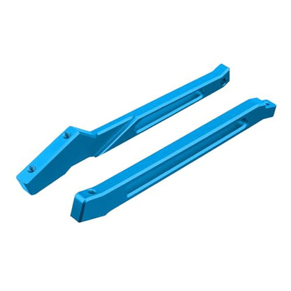 Chassis Brace Set Front Rear Brace for Arrma 1/7 Fireteam Mojave Talion 6S EXB RTR Upgrades Part Blue - color: Blue