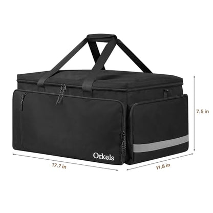 ORKELS Storage Bag for Traxxas RC 1/14, 1/16 & 1/18 Cars, Protective Carry Case with Bottom Clapboard and Multi-Pockets for Tools & Accessories, Black - size: FOR 1/14, 1/16, 1/18 RC Car
