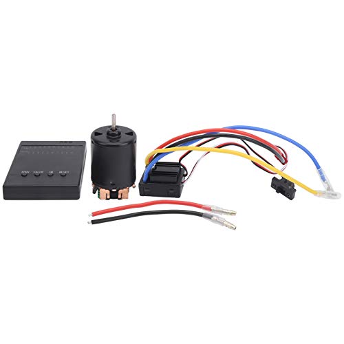 Brushed 80A ESC Program Board Set for 1/8 1/10 RC Car, Excellent Heat Dissipation, Low Voltage Protection for Car Enthusiasts with Remote Control