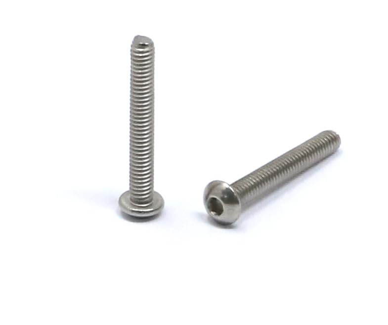 iexcell 100 Pcs M2.5 x 18mm Thread Pitch 0.45 mm Stainless Steel 304 Hex Socket Button Head Cap Screws Bolts Kit - size: M2.5 x 18mm