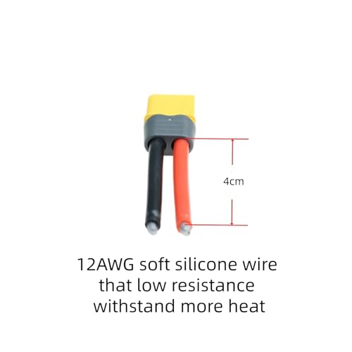 XT60 Connector Plug Cable Kit, 10-Piece Female and Male, 12 AWG | Silicone Cables
