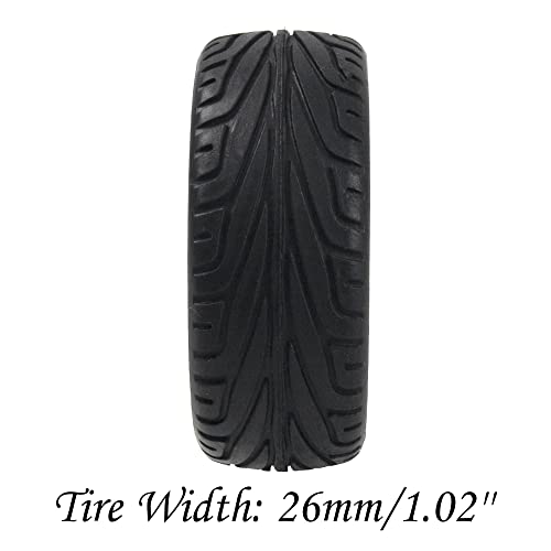 10-Spoke RC 12mm Hex Hub Wheel Rims & Rubber Tires Compatible with HSP Tamiya HPI Kyosho 1/10 On-Road Touring Car,WLtoys 1/14 144001 Traxxas 1/16 Slash RC 1/18 A959B Buggy (Blue) - color: Blue
