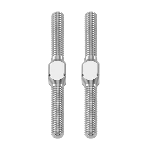 RCHUBAM 2PCS RC Turnbuckles Camber M3 Link Rod for 1/10 TRX-4 Slash 4X4 | 1 Pairs 14mm-50mm Suspension Rod,Alloy Steering Linkage Tie Rods - style: 30mm