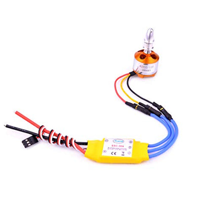 YoungRC A2212 1000KV Brushless Motor+ 30A ESC Electric Speed Controller with Gold Bullet Banana Plugs for RC Multicopter Quadcopter | With Gold Bullet Banana Plugs For RC Multicopter Quadcopter