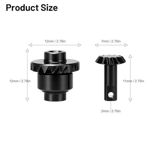 daitoku RC Steel Axle Gears 11T 18T Front and Rear RC Motor Pinion Gear Upgrade Parts for 1/32 Redcat Ascent-32 RC Crawler