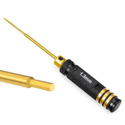 4PCS Titanium Hex Screw Driver Set 1.27mm 1.3mm1.5mm 4.0mm Hexagon Screwdriver Wrench Small Repair Tool Kit for RC Car Quadcopter Drone Helicopter Airplane Multirotors Models