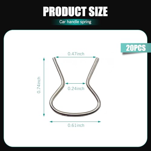 20PCS Car Window Crank Retainer Clips, 76980 Window Handle Retainer Clip Assortment,Door Window Crank Handles Metal Retaining Clips, Universal for Most Vehicles