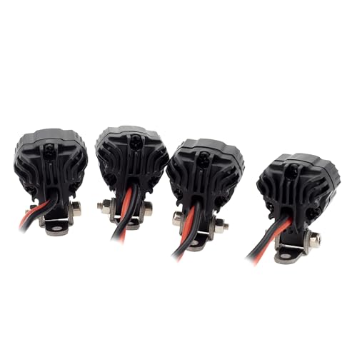 MEUS RACING RC Car LED Lights Kit Spotlight for Axial SCX24 Traxxas TRX4M Redcat Ascent-18 1/18 1/24 RC Crawler Upgrades Parts (4 Lights) - style: 4 Lights