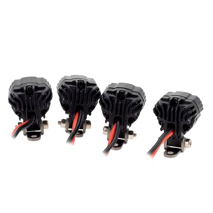 MEUS RACING RC Car LED Lights Kit Spotlight for Axial SCX24 Traxxas TRX4M Redcat Ascent-18 1/18 1/24 RC Crawler Upgrades Parts (4 Lights) - style: 4 Lights