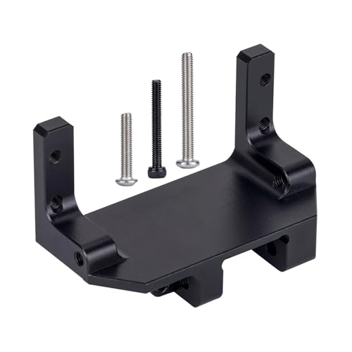 SCX10 III Servo Mount, Aluminum AR45P Portal Mount 4-Link Suspension for 1/10 RC Crawler Axial SCX10 III Sevro On Axle Mount Upgrades (Black) - color: Black