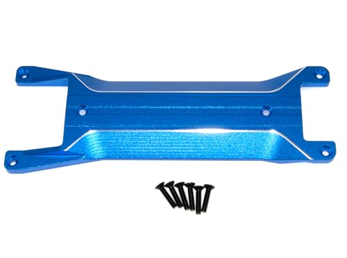 Chassis Brace Plate Compatible with 1/16 Traxxas Mini Maxx Upgrade Monster Truck Rc Car Aluminum Alloy Part Replace(Blue) - color: Blue