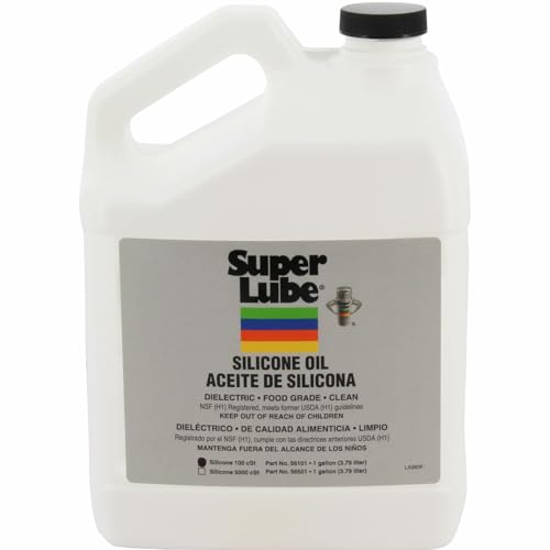 Super Lube 56101 Synthetic Silicone Oil 100 cSt, 1 gal Bottle, Translucent Clear - size: 100 cSt - 128 oz Bottle