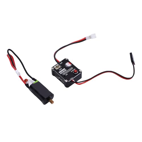 Brushed 30A ESC and 050 50T Motor Combo Set for RC Vehicles Upgrade, Excellent Performance for Climbing and Cruising, Aluminum Alloy Material