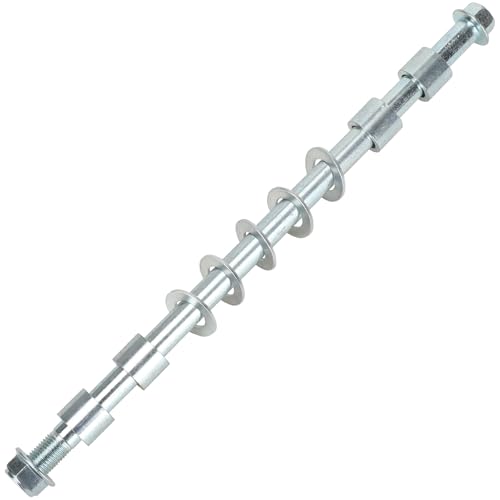14mm 325mm Mini Bike Rear Axle + 225mm Front Axle Kit for CT200U | 14mm Rear and Front Axle Kit Compatible with Coleman CT200U Minibike 196CC 200CC 6.5HP Engine Parts 15mm Chain Adjuster - color: silver