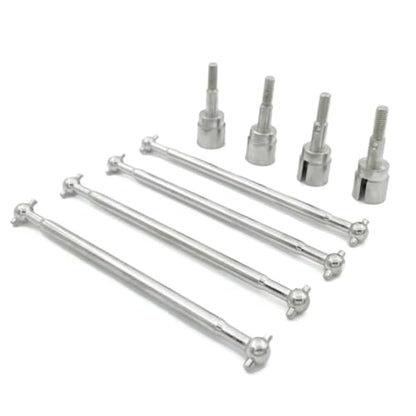 Rc Upgrade Spare Parts for HSP 94111 1/10 Steel Metal Drive Shaft 89.5mm Dogbone 08029 and Stub Axle 02033 RC Car Upgrade Replacement Spare Parts(Silver) - color: Silver