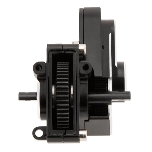MEUS Racing SCX24 Transmission Aluminum Complete Gearbox for 1/24 Axial SCX24 RC Crawler (Brushed, Black)