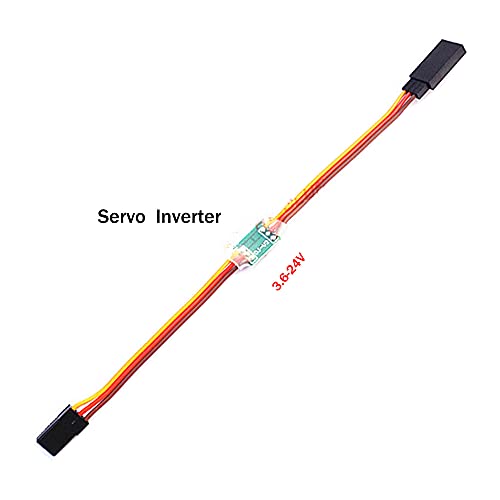2Pcs Servo Signal Reverser Rotation Inverter 3.6V - 24V Steering Gear Reverser for JR Futaba Aircraft Airplane Steering Gear and Any Servos