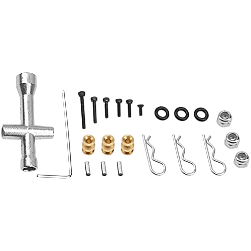 252Pcs ShareGoo M1.4 RC Screw Kit Scx24 Screws Assortment Set Fastener Pins Repair Tools Compatible with Axial SCX24 Deadbolt C10 Jeep AXI90081 AXI00001 1/24 RC Crawler