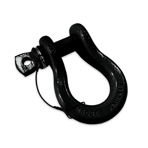 B'oh Spin Pin 3/4” Recovery Shackle | 10,000 lbs Capacity - High-Strength Carbon Steel with 7/8" Pin Recovery Gear Towing Accessories - Pin Style : Screw, Black Hole - color: Black Hole