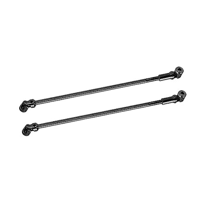 Steel Cut to Length Driveshaft Universal Joint Drive Shaft for 1/10 RC Crawler LCG Rigs Sportys Scalers Capra SCX10 Pro 68-229mm, 2PCS (Black) - color: Black
