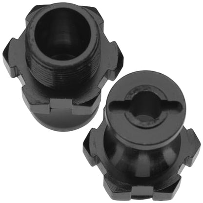 ShareGoo Metal +10mm Extended 17mm Splined Wheel Hex Hub Adapter Compatible with 1/10 Slash 2WD 4X4 Rustler Stampede Bandit 2WD 4X4 RC Car (Black) - color: Black