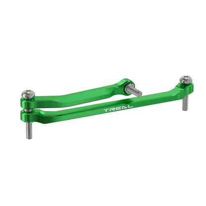 TREAL 7075 Aluminum Front Steering Links for Axial SCX30(Green) - color: Green