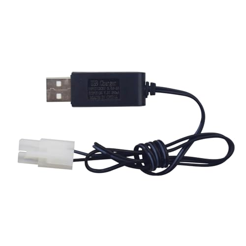 sea jump 2PCS 7.2V 5000mAh NiMH Battery with KET-2P Plug and USB Charger Suitable for RC Truggy Buggy Tank Racing Remote Control Car Truck High-Power Battery with Tamiya Connector