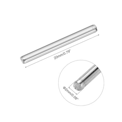 MECCANIXITY 40pcs 2mmx20mm Toys Shaft Round Rod Axles Drive Shaft for DIY RC Car Truck Boat Helicopter Model Part, Silver - size: 2mmx20mm