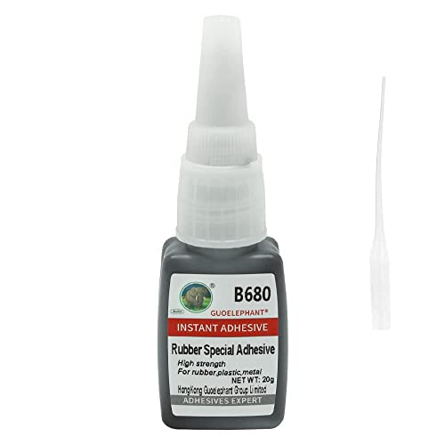 Rubber Glue B680,-30°C-110°CBlack Adhesive for bonding Shoes, Boots, Belt,Tire,Leather & Rubber - Sets in 10 Seconds.