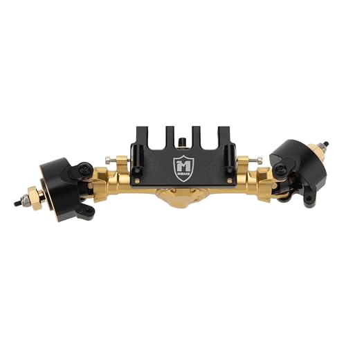 MEUS RACING 5mm ISO V2 SCX24 Axles with 3-Section CVD for Axial 1/24 SCX24 RC Crawler (Anodized Gold) - color: Anodized Gold