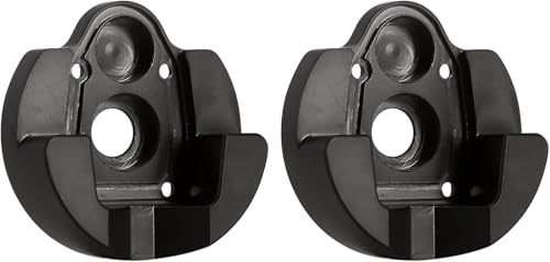 INJORA RC Brass Portal Cover 2Pcs Black Coating Portal Steering Knuckle Cap for RC Crawler Axial SCX10 III AXI03007 & AXI03004 Upgrade Part