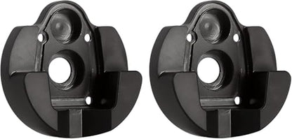 INJORA RC Brass Portal Cover 2Pcs Black Coating Portal Steering Knuckle Cap for RC Crawler Axial SCX10 III AXI03007 & AXI03004 Upgrade Part