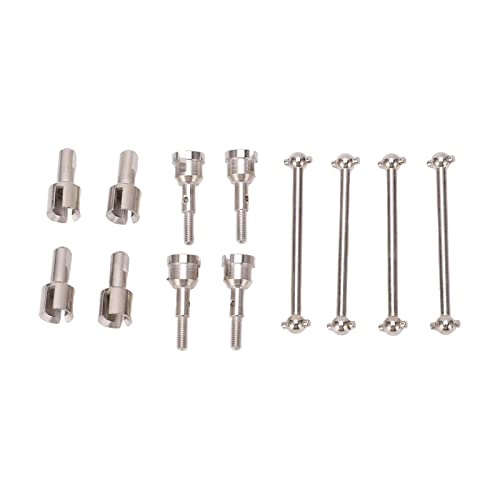RC Dogbone Axle Diff Cup Joint Set for A949 A959 A969 A979 K929 118 Scale Car Upgrade Aluminum Alloy Drive Shaft Replacement Parts Kit (Silver) - color: Silver