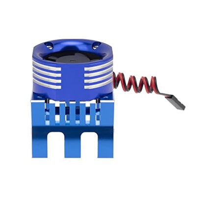 DKKY 42mm RC Cooling Fan Motor Heatsink 21000 RPM for Axial SCX10 Traxxas TRX4 Slash/Rustler/Stampede/Bandit Arrma Kraton Mojave Senton 1/8 1/10 RC Crawler Car 4274 4268 Motor, Blue - color: Blue