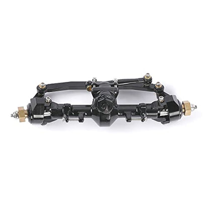 1/24 RC Aluminum Complete Front Axle for Axial SCX24 RC Crawler Upgrades (Black) - color: Black