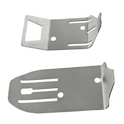 Stainless Steel Chassis Skid Plate Set for Granite Grom Typhon Grom Mega | Front,Rear,380,ARA2102,ARA2106,Protection,Upgrade Parts,Wear Resistant,Precision Fit,High Strength