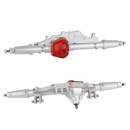 Complete Metal Front Rear Axle for 1/10 RC Rock Crawler Axial Wraith 90018 90020 90045 RR10 90048 90053 (Silver) - color: Silver