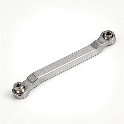 WPL C24 Upgrades, 8-Piece Aluminum RC Chassis Link Set for C14/C24, Silver | RC car pull rod kit for 1/16 WPL C14/C24 and 1/12 MN models, with 4 x 62 mm and 4 x 56 mm suspension links - color: Silver