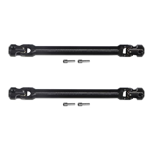 2pcs Internal Spline RC Drive Shaft for 1/10 Axial SCX10 Trx4 SCX10 II 90046 Wraith D90 TF2 Redcat Gen7 RC4WD GEN8 RC Crawler Upgrades Steel Metal Universal Joint Driveshaft (121-183mm(4.76"-7.2"))