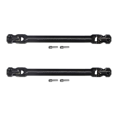 2pcs Internal Spline RC Drive Shaft for 1/10 Axial SCX10 Trx4 SCX10 II 90046 Wraith D90 TF2 Redcat Gen7 RC4WD GEN8 RC Crawler Upgrades Steel Metal Universal Joint Driveshaft (121-183mm(4.76"-7.2"))
