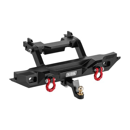 INJORA CNC Aluminum Front and Rear Bumper with Light for 1/18 TRX4M RC - size: Front&Rear