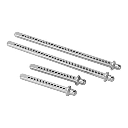 4Pcs Aluminum Alloy Front Rear Extended Body Post Mount RC Accessories for Axial SCX10 90046 1/10 RC Car with R Clips with Multiple Positioning Holes
