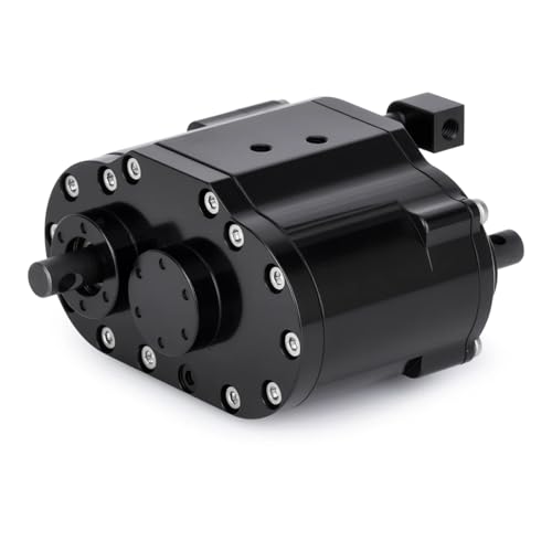 for Axial for SCX10 90046 D90 1/10 Rc Crawler Car Metal 2-Speed 48P Transfer Case Transmission Gearbox Upgrade Parts RC Car Repair Kit - color: Black