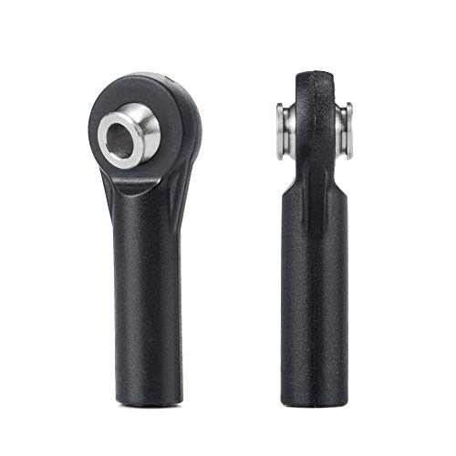 10Pcs M3 Plastic Bent Rod Ends,Black M3 Crawler Width Balls Ends for Axial D90 SCX10 RC Car (Black A) - color: Black a