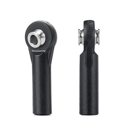 10Pcs M3 Plastic Bent Rod Ends,Black M3 Crawler Width Balls Ends for Axial D90 SCX10 RC Car (Black A) - color: Black a