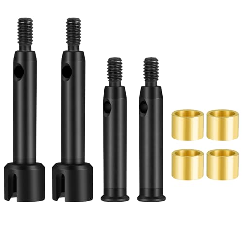 Hard Steel 1144 Front & Rear Axle Drive Shafts (+3mm Wide)/(+5mm Wide) CVD Driveshafts Upgrades Parts Accessories for 1/24 RC Crawler Car Losi Micro-B Buggy Replace (+3MM Wide) - color: +3mm Wide